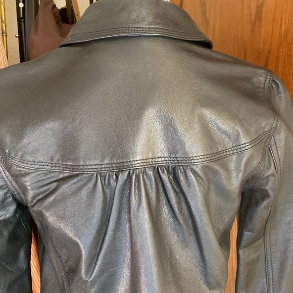 Leather Jacket with Bronze Hardware - Picture 9 of 9